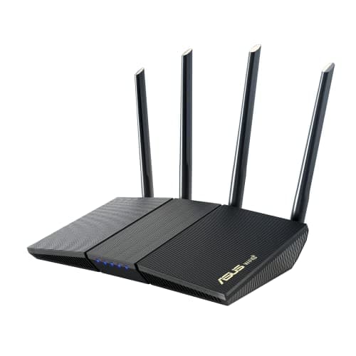 Routeur extensible Wi-Fi 6 double bande ASUS RT-AX1800S, sécurité réseau sans abonnement, contrôle parental, VPN intégré, compatible AiMesh, jeux et...