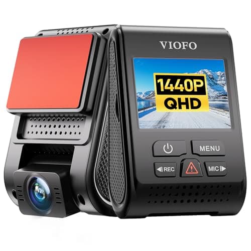 Caméra de tableau de bord VIOFO A119 V3 2K, GPS, True HDR, mode de stationnement tamponné 24h, caméra de tableau de bord de voiture Quad HD+ 2560x1660P, vision nocturne ultra claire, large de 140 degrés...