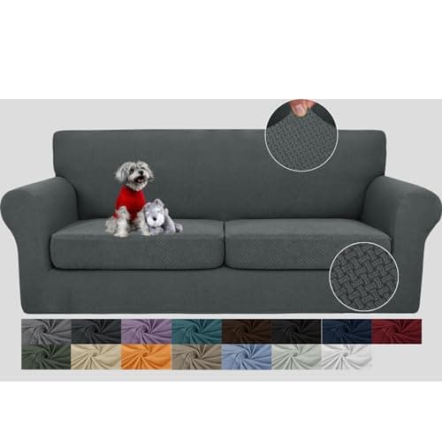 JIVINER 3 pièces housses de canapé pour canapé à 2 coussins housse de canapé extensible avec 2 housses de coussin de siège extra larges housses de canapé causeuse ajustées épaisses...