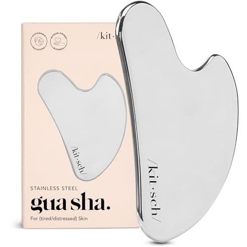 Outils pour le visage Gua Sha en acier inoxydable Kitsch - Outil Guasha pour le visage, outil de sculpture du visage, façonneur de mâchoire, réducteur de double menton, outils Gua Sha pour le corps,...