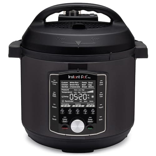 Instant Pot Pro (8 pintes) Autocuiseur 10-en-1, mijoteuse, cuiseur à riz/grains, vapeur, sauté, sous vide, yaourtière, stérilisateur et réchaud,...
