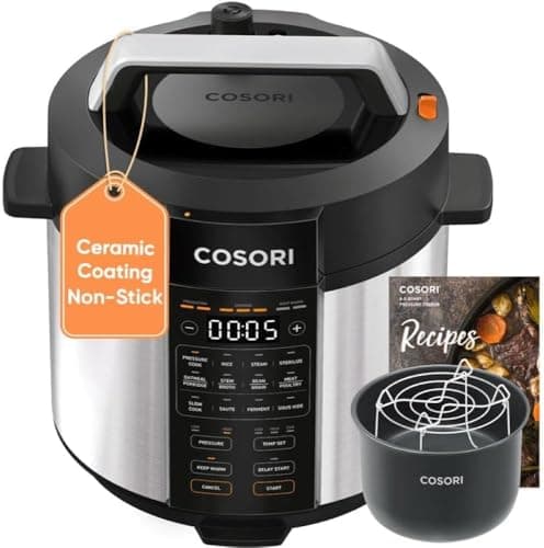 Autocuiseur électrique COSORI 6 pintes, multicuiseur instantané 9 en 1 avec conception de ventilation plus sûre, cuiseur à riz, mijoteuse, sous vide, sauteuse, 1100 W,...