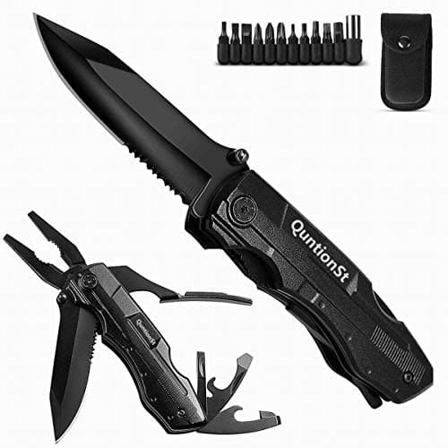 Pocket Multitool with Safety Locking Handy, Gifts for Men, 12 in 1 Multi Tool with Pliers Knife Bottle Opener Screwdriver Saw, Perfect for Outdoor,...