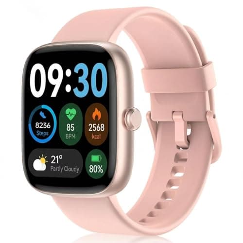 montre intelligente fixwink pour femmes (réponse/passer un appel), tracker d'activité HD 1,83" avec moniteur de fréquence cardiaque/SpO2/sommeil, podomètre, plus de 120 modes sportifs,...
