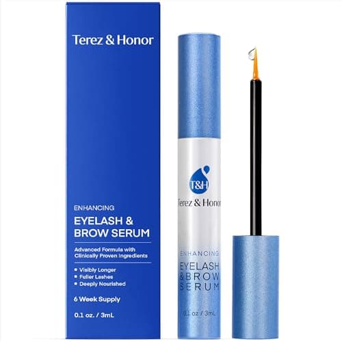 Terez & Honor Sérum naturel pour rehausser la croissance des cils et sourcils pour de longs cils et sourcils luxuriants (Sérum pour cils – 3 ml)