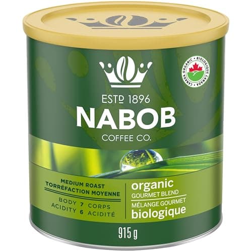 Nabob Organic Gourmet Blend Ground Coffee, 915g, Medium Roast