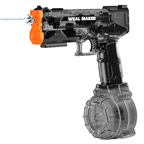 Yivsen Strongest Electric Water Gun with 400 Ammos, Transparent Automatic Squirt Guns High Powered IP67 Waterproof, Classic Water Pistol Summer...