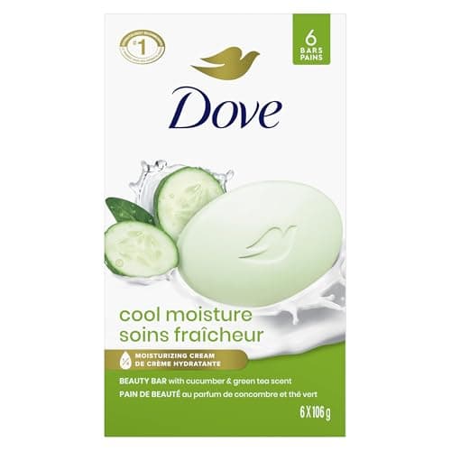 Dove Skin Care Beauty Bar For Softer Skin Cucumber and Green Tea More Moisturizing Than Bar Soap 106 g 6 count