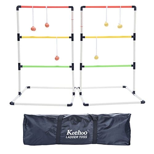 KH Ensemble de jeu de lancer de balle avec échelle – Jeux de plage/pelouse/cour/camping pour familles, adultes et enfants – Sports de plein air d'été