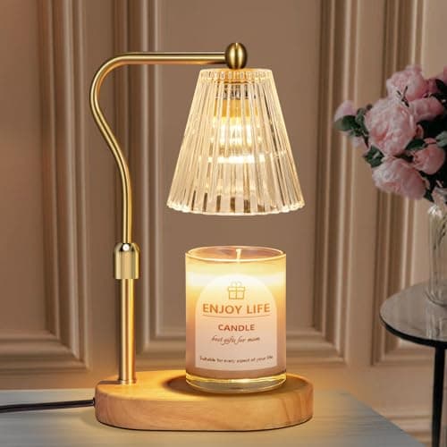 seelast Lampe chauffe-bougie avec minuterie, hauteur réglable, décoration d'intérieur vintage pour pot parfumé, cadeau de fête des mères