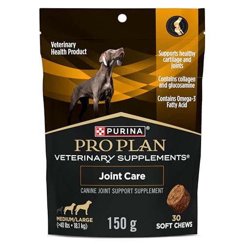 Purina Pro Plan Veterinary Supplements Joint Care Dog Supplement, Contains Glucosamine &, Medium/Large Breeds - 150 g Bag (30 Count)