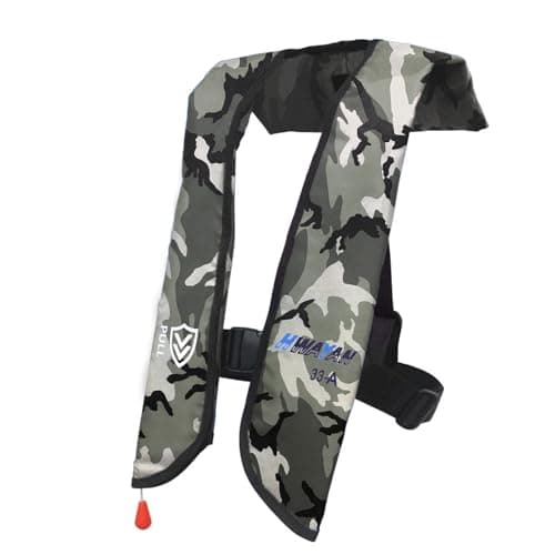 VOGUCCLO Gilet de sauvetage gonflable automatique/manuel | Gilet de kayak gonflable VFI adulte | Gilet de sauvetage pour adultes| Sports nautiques en plein air| Prend en charge jusqu'à 330...