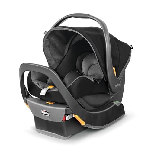 Siège d'auto pour bébé et base orientés vers l'arrière Chicco KeyFit 35 ClearTex pour bébés de 4 à 35 lb, comprend un support pour la tête et le corps, compatible avec Chicco...
