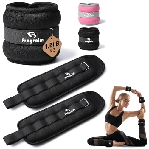 Poids de cheville, paire de poids de bras de jambe de poignet de 3 LBS pour femmes, enfants et hommes, confortables et doux, assez robustes, parfaits pour la danse, la course,...