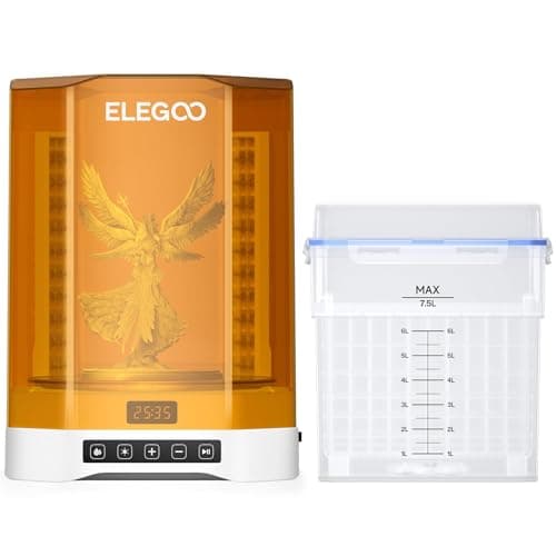 Station de lavage et de durcissement ELEGOO Mercury Plus 3.0 2 en 1 pour modèles en résine 3D, grande capacité, compatible avec la plupart des imprimantes 3D MSLA LCD DLP, lavage...