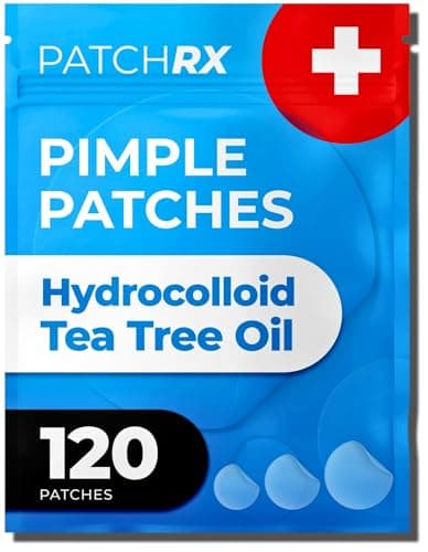 Patchs à boutons PatchRx pour le visage (120 patchs), patchs à boutons hydrocolloïdes - Pimple Patch Zit Patch et autocollants à boutons - Points à boutons hydrocolloïdes...