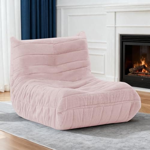 Fauteuil poire, canapé pouf géant, fauteuils pouf paresseux pour adultes, canapé pouf au coin du feu avec pouf rempli d'éponge haute densité, chaise pour...