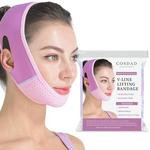Chin Strap for Sleeping – Double Chin Support & Jawline Shaping Tape – Reusable V Line Band and Face Lift Tape for Women – Comfortable, Breathable