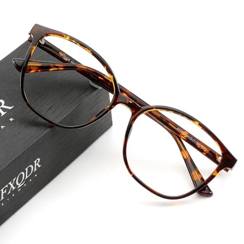 JFXQDR Women's Blue Light Blocking Glasses, TR90 Frame Computer Gaming Glasses Anti Eyestrain & UV Glare RF6208 (Coco Tortoise)