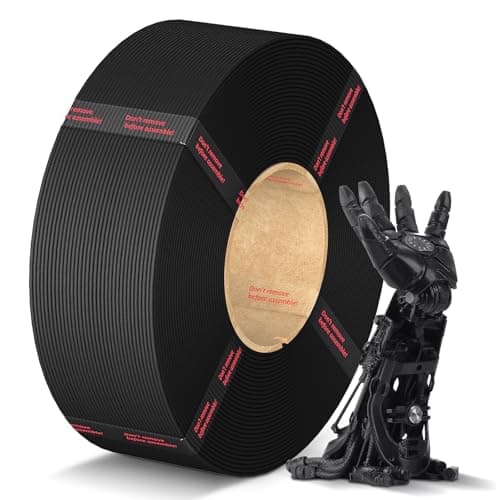 ANYCUBIC PLA Filament d'imprimante 3D sans bobine, filament d'impression 3D de 1,75 mm, précision dimensionnelle +/- 0,02 mm, 1 kg, noir