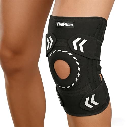 Knee Support Brace for Women Men, Knee Brace for Meniscus Tear, Arthritis Pain, Adjustable Knee Compression Brace with Side Stabilizer Patella Pad...