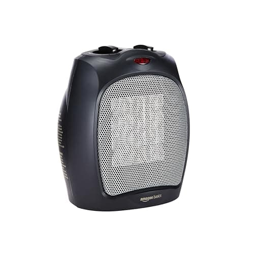 Amazon Basics Chauffage en céramique, chauffage portable pour usage intérieur, pour bureau et maison, avec protection contre la surchauffe et le renversement, thermostat,...
