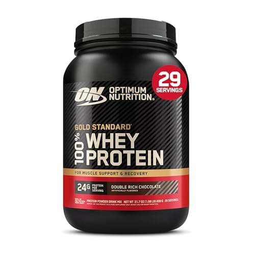 Optimum Nutrition Gold Standard 100% Whey Protein Powder, 24g Protein per serving, 29 servings (899g) - Double Rich Chocolate (packaging may vary)