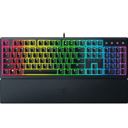 Razer Ornata V3 Gaming Keyboard: Low Profile Keys - Mecha Membrane Switches - UV Coated Keycaps - Backlit Media Keys - 10 Zone RGB Lighting - Spill...