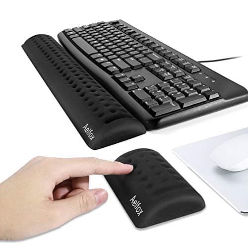 Keyboard Wrist Rest & Mouse Wrist Rest Set, Memory Foam Ergonomic Wrist Pad for Computer Keyboard Laptop Wrist Support, Arm Rest for Desk...