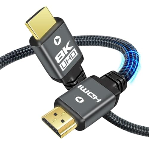 Câble HDMI Yauhody 10K 8K 2.1, longueurs disponibles de 2 pieds, 3 pieds, 5 pieds, 6 pieds, 10 pieds, 15 pieds, 20 pieds, 25 pieds, 30 pieds, 33 pieds pour la sélection, HDMI ultra haut débit 48 Gbit/s...