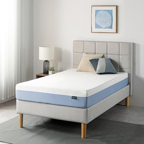 Matelas Zinus en mousse à mémoire de forme essentielle au thé vert de 20,3 cm/lit dans une boîte/matelas abordable/certifié CertiPUR-US, double blanc
