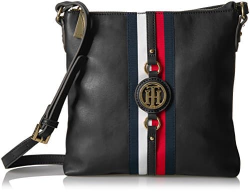 Tommy Hilfiger Jaden Plus, sac à bandoulière pour femme, chlorure de polyvinyle noir, taille unique, Jaden Plus Crossbody