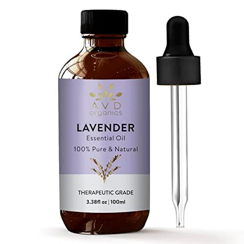 AVD Organics Huiles essentielles de lavande 100 ml | Peau d’huile de lavande 100% pure et naturelle | Massage, Aromathérapie, Diffuseur, Blanchisserie et Méditation | 3.38...