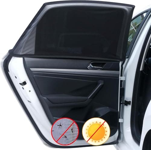 Pare-soleil pour vitres latérales arrière de voiture, pare-soleil respirant pour le camping, convient à 96 % des voitures, protection UV, anti-éblouissement, intimité...