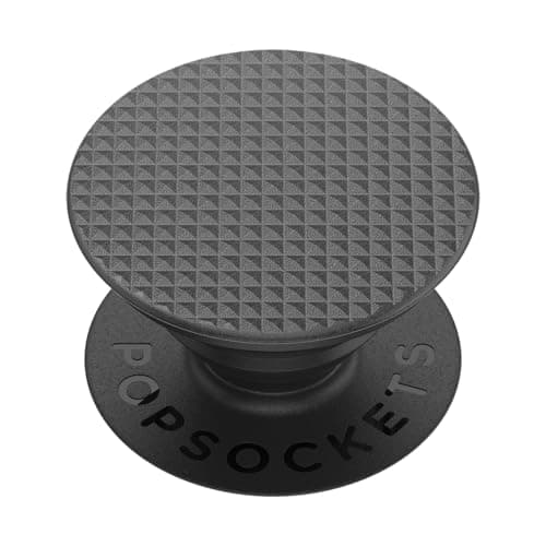 ​​​​PopSockets : poignée de téléphone avec béquille extensible, prise Pop pour téléphone - Texture moletée noire