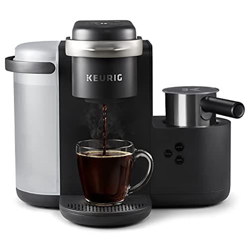 Keurig K-Café Machine à café, latte et cappuccino à dosettes K-Cup à portion individuelle, avec mousseur à lait pour boissons spécialisées, gris anthracite