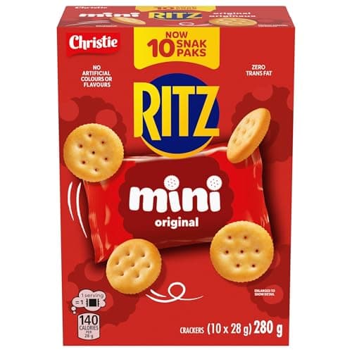 Ritz Mini Original Crackers, Snack Packs, School Snacks, 280 g