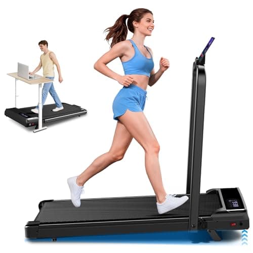 Aiteid Treadmill with 9% Incline, 2.5HP Walking Pad Treadmill, 4 in 1 Portable Under Desk Treadmills for Home Small Place, Home Foldable with...