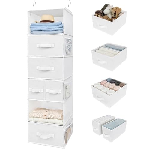 GRANNY SAYS Hanging Closet Organizer with Drawers, Rangement Garde Robe, Hanging Storage Organizer, Closet Organizers and Storage for Clothes,...