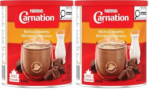 Carnation Hot Chocolate Boîte de chocolat chaud riche et crémeux, l'emballage peut varier, 450 g (lot de 2)
