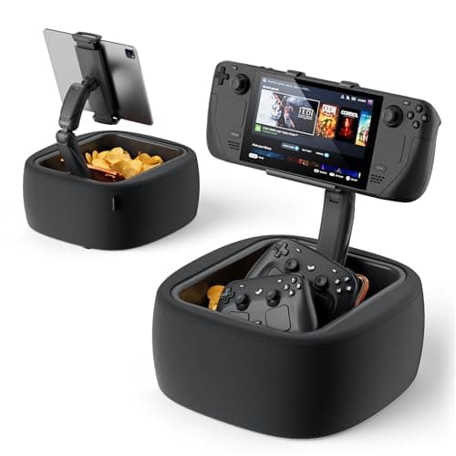 Support d'oreiller de jeu LULULOOK pour les modèles Steam Deck OLED et LCD - Coussin de soutien mains libres zéro gravité avec housse ultra douce lavable en machine |...