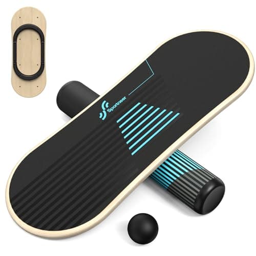 Sportneer Balance Board - 7 Modes Wobble Board with Adjustable Stoppers - Exercise Balancing Stability Trainer for Improve Balance, Surf Trainer &...