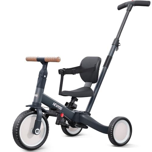 newyoo Tricycle for Toddlers 1-3, Toddler Bike, Trike with Push Handle, Perfect Boys and Girls Birthday Gift and Toys, Balance Bike with Backrest...