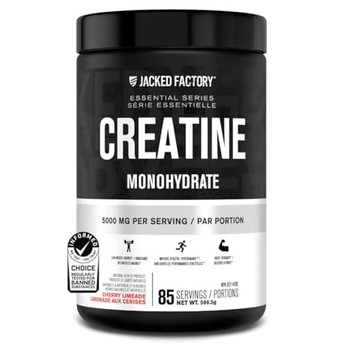 Jacked Factory Creatine Monohydrate Powder 425g - Canadian-Owned Informed Choice Certified Supplement for Increased Muscle Mass*, Improved Strength...