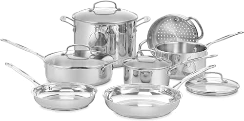 Cuisinart Chef's Classic 11-Piece Stainless Steel Pots and Pans Set (77-11G)