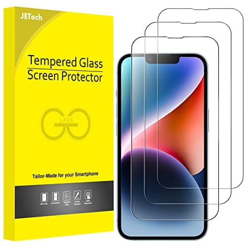 JETech Full Coverage Screen Protector for iPhone 17e (2026) / iPhone 16e / iPhone 14, 9H Tempered Glass Film Case-Friendly, HD Clear, 6.1-Inch...
