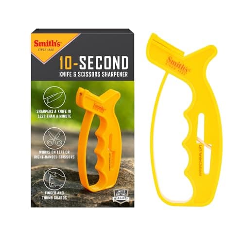 Smith's 60-BRK 9001784 JIFF-S Aiguiseur de couteaux et ciseaux 10 secondes Jaune