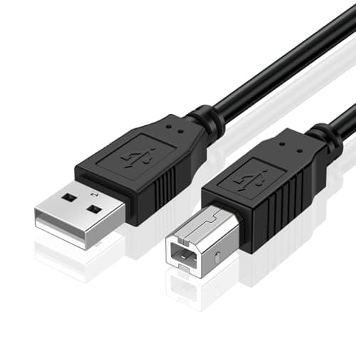 TNP USB A to USB B Audio MIDI Cable Male to Male - MIDI to USB Cable 2.0 Type for Computer, Laptop, MIDI Piano Keyboard, Projector, Printers, and...