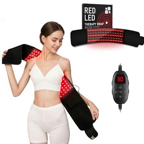 Red Light Therapy Belt for Body – 660nm & 850nm Infrared LED Wrap, Red Light Therapy Device for Back, Shoulder, Waist & Muscle Pain Relief at Home...