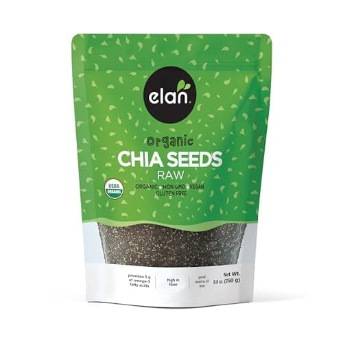 Graines de chia biologiques ELAN, sans OGM, végétaliennes, sans gluten, 250 grammes